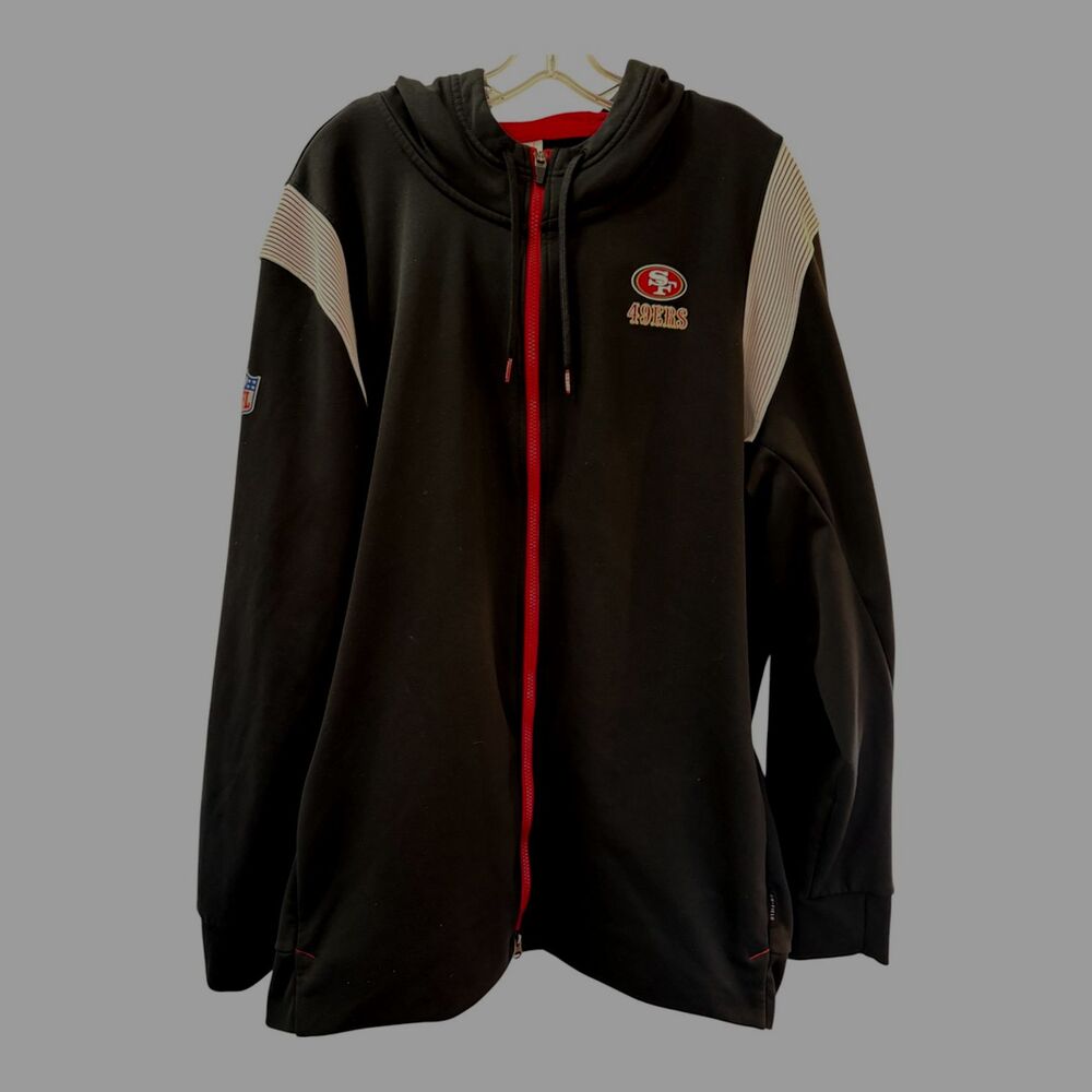SF 49ers Nike Authentic Sideline On Field Full-Zip Hoodie Jacket Mens Size 3XL